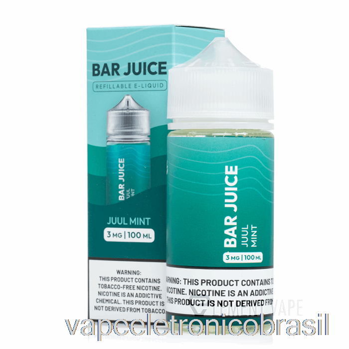 Vape Eletrônico Juul Mint - Suco Em Barra - 100ml 3mg